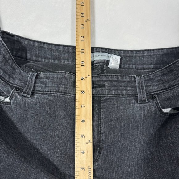 Chicos Jeans Womens 1.5 (10) Gray Platinum Denim Straight Stretch - Picture 9 of 9
